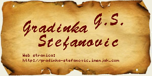 Gradinka Stefanović vizit kartica